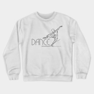 Black one line art Contemporary Male dancer Crewneck Sweatshirt